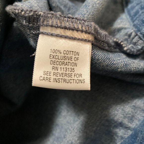 NWOT Vintage Breckenridge Denim Embroidered Long Sleeve Top Size L - Picture 14 of 15